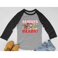 thumbnail image 5 of Tstars Boys Unisex Gift for Kids Paw Patrol Always Ready Official Kids Birthday Party Gift 3-4 Sleeve Baseball Jersey Toddler Shirt, 5 of 6