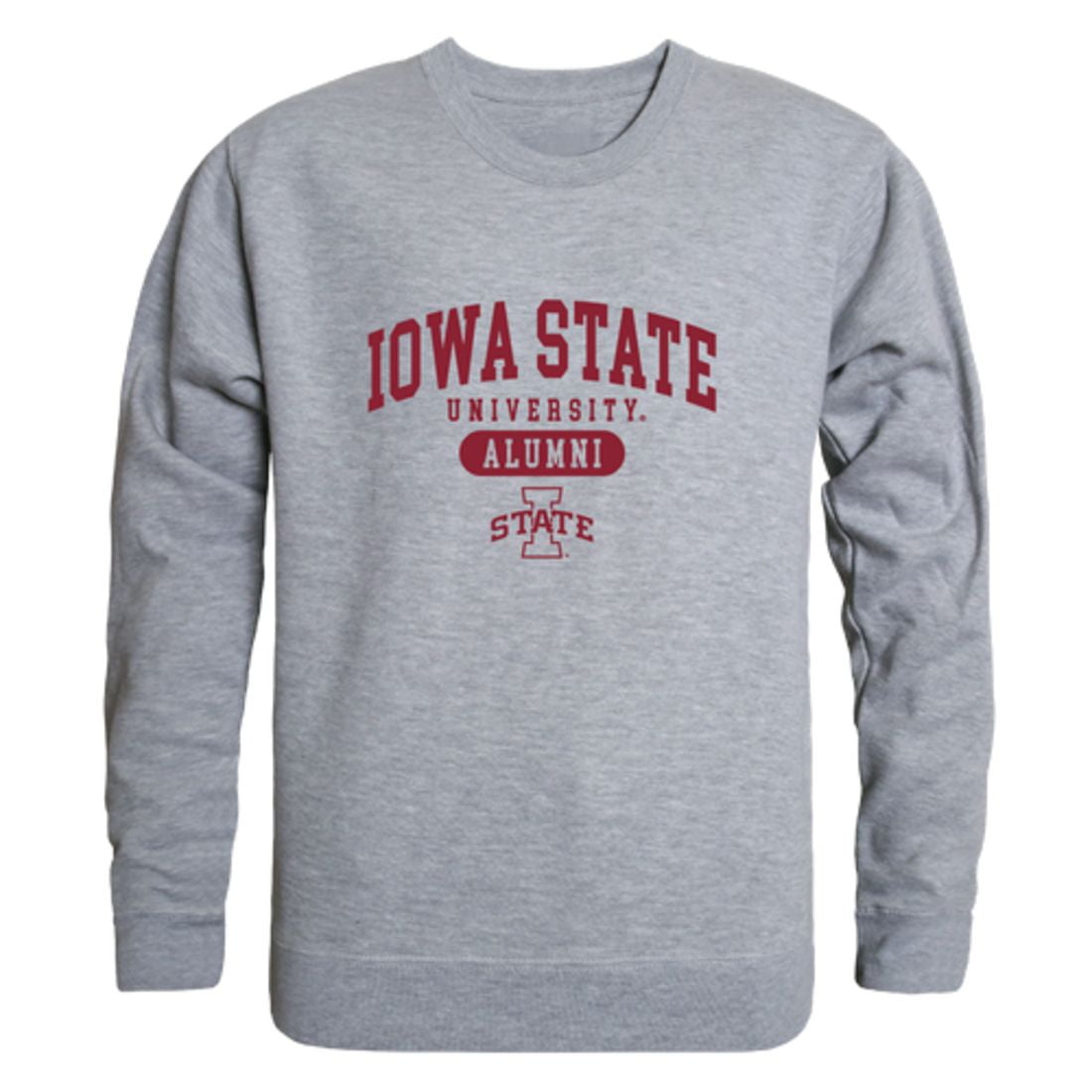 W Republic ISU Iowa State University Cyclones Alumni Fleece Crewneck Pullover Sweatshirt Heather Charcoal, Heather Gray / XX-Large
