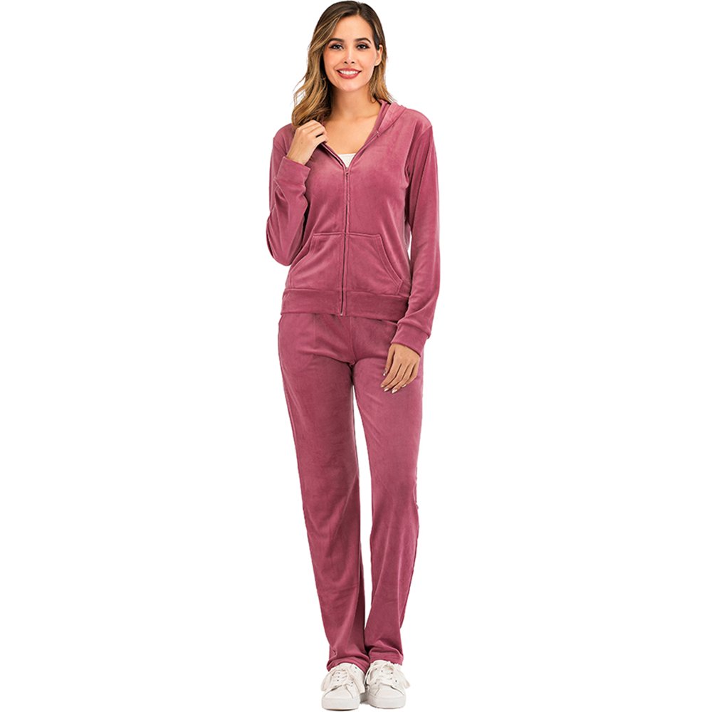 matching velvet tracksuit set