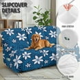 thumbnail image 5 of COEQINE Recliner Sofa Cover Soft Reclining Slipcover 8 Pieces Breathable Recliner Cover 3 Seater Stretch Furniture Protector with Pocket for Pets, Dogs, Kids, Hawaiian Polynesia Floral Blue, 5 of 8