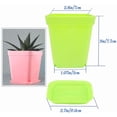 thumbnail image 2 of 24Pack 3 Inch Plastic Plant Pots,Square Seedling Nursery Pots Succulent Flower Planter Container with Saucers for Garden,Room,Office,Balcony Decor,Multicolor, 2 of 6