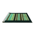 thumbnail image 2 of Ahgly Company Machine Washable Indoor Rectangle Abstract Turquoise Blue Modern Area Rugs, 2' x 3', 2 of 4