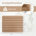thumbnail image 2 of Costway 23.5" x 19" Bath Mat HIPS Spa Shower Mat for Bathroom with Non Slip Foot Pads Brown, 2 of 10