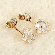 18K Quality Gold Plated Earring Drop AAA Cubic Zirconia Womens G263-default[l252]