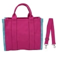thumbnail image 2 of Bolso De Mano De Lona Para Mujer, Cierre De Cremallera Vintage, Grande, 2 of 7
