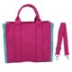 thumbnail image 2 of Bolso De Mano De Lona Para Mujer, Cierre De Cremallera Vintage, Grande, 2 of 7