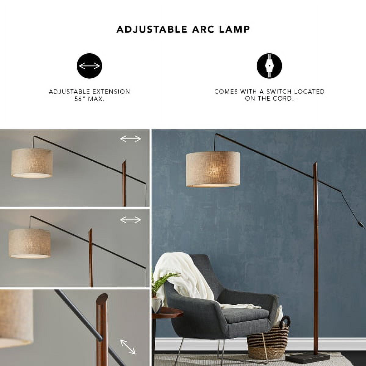 Adesso Ethan Arc Lamp