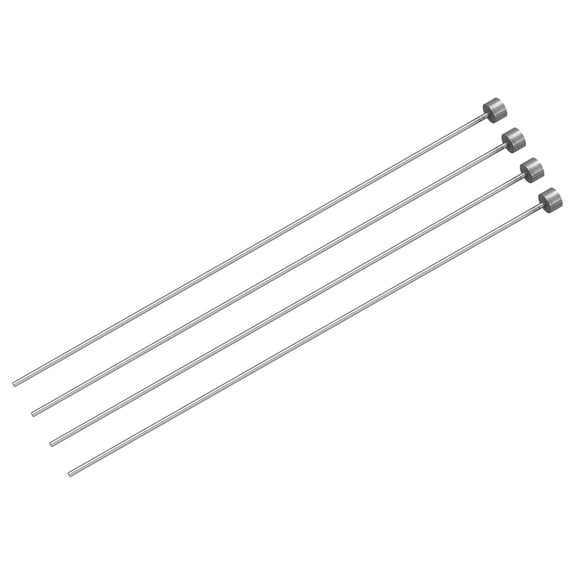 Straight Ejector Pin, 2mm Dia 65Mn Steel Round Tip Punch 150 Long 4Pcs