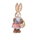 thumbnail image 5 of Sisal Easter Bunny Decoration Natural Easter Straw Decorations Bunny Figurines Rabbits Tabletop Statues Standing Set for office Farmhouse Spring Home Farmhouse Table Decors, 5 of 7