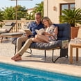 thumbnail image 2 of UBesGoo 52.4in Papasan Chair Curved Rattan Loveseat with Side Pockets, Dark Grey, 2 of 13