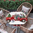 thumbnail image 4 of Round Table Cloth with Elastic Fitted Edged, Xmas Truck Winter Snow Pine Tree Waterproof Tablecloth for 45"-54" Tables Farm Cow Buffalo Plaid Wipeable Indoor Table Cover for Kitchen Picnic Camping, 4 of 9