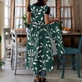 thumbnail image 5 of Lovzfmll Women's Crew Neck Sleeveless Floral Print Convertible Multi-Way Pocket Side Tank Maxi Sundress, Loose Casual Vacation Dress Green-C, 3XL, 5 of 7