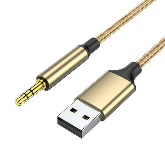 ZENTREE USB to 3.5mm Audio Jack Adapter USB Male to 3.5mm Male AUX Stereo Audio Cord for Laptop Speaker