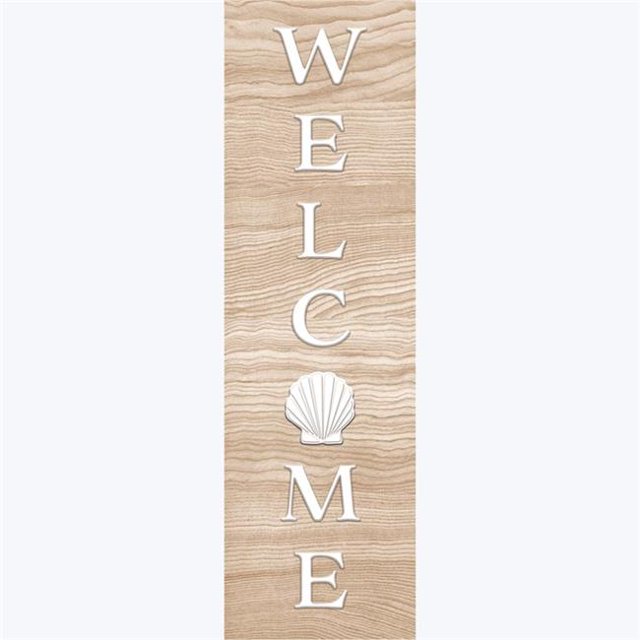 Youngs 32157 Wood Natural Welcome Wall Plaque