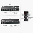 thumbnail image 2 of QJUHUNG 4K@60Hz 4x2 HDMI Switch with Audio Separation  4 in 2 Out 4K HDMI Switcher with ARC Function Parts, 2 of 9