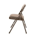 thumbnail image 4 of Hampden Furnishings Bernadine Collection Fabric Padded Folding Chair, Walnut, Pack of 4, 4 of 7