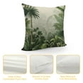thumbnail image 4 of JEUXUS  Throw Pillow Cover Green Tropical Palm and Banana Tree Watercolor Pillow Case Decorative for Sofa Couch Chair Bedroom, 4 of 5