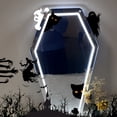 thumbnail image 5 of 1pc Gothic Coffin-Shaped Neon Wall Mirror, USB Powered, Glass Surface, Horizontal, Irregular Decorative Art Style, Ideal for Dark Art Enthusiasts and Holiday Gifts, 5 of 5