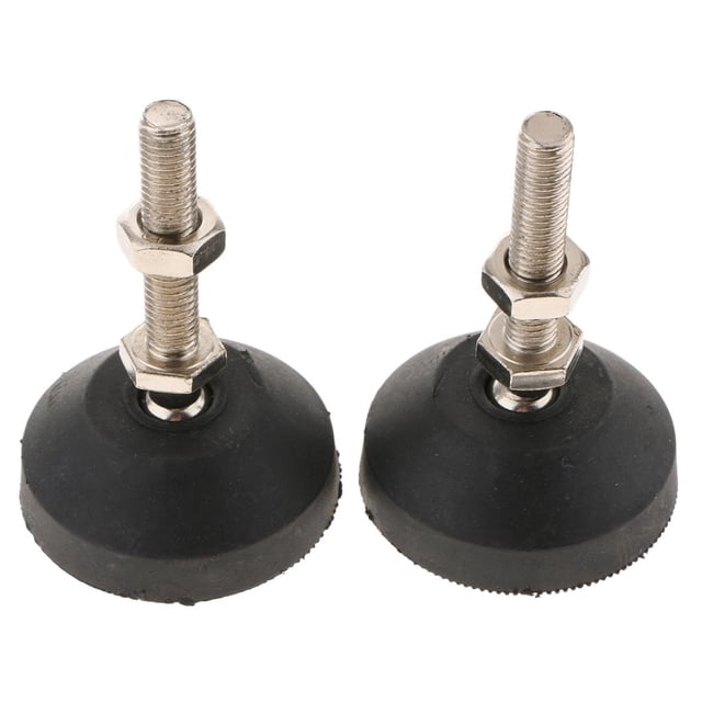 Paquete 2 Nivedores De Muebles De Acero Al Carbono Patas Nivedoras Ajustables Para , Sil, De Trabajo ( Caucho) - 60-M10x50mm Baoblaze Pies de nivelación ajustables