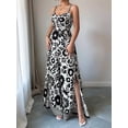 thumbnail image 4 of Women'S Jumpsuit Casual One-Piece Boho Summer Outfits Strap Wide Leg Long Pants Rompers Black XL, 4 of 10