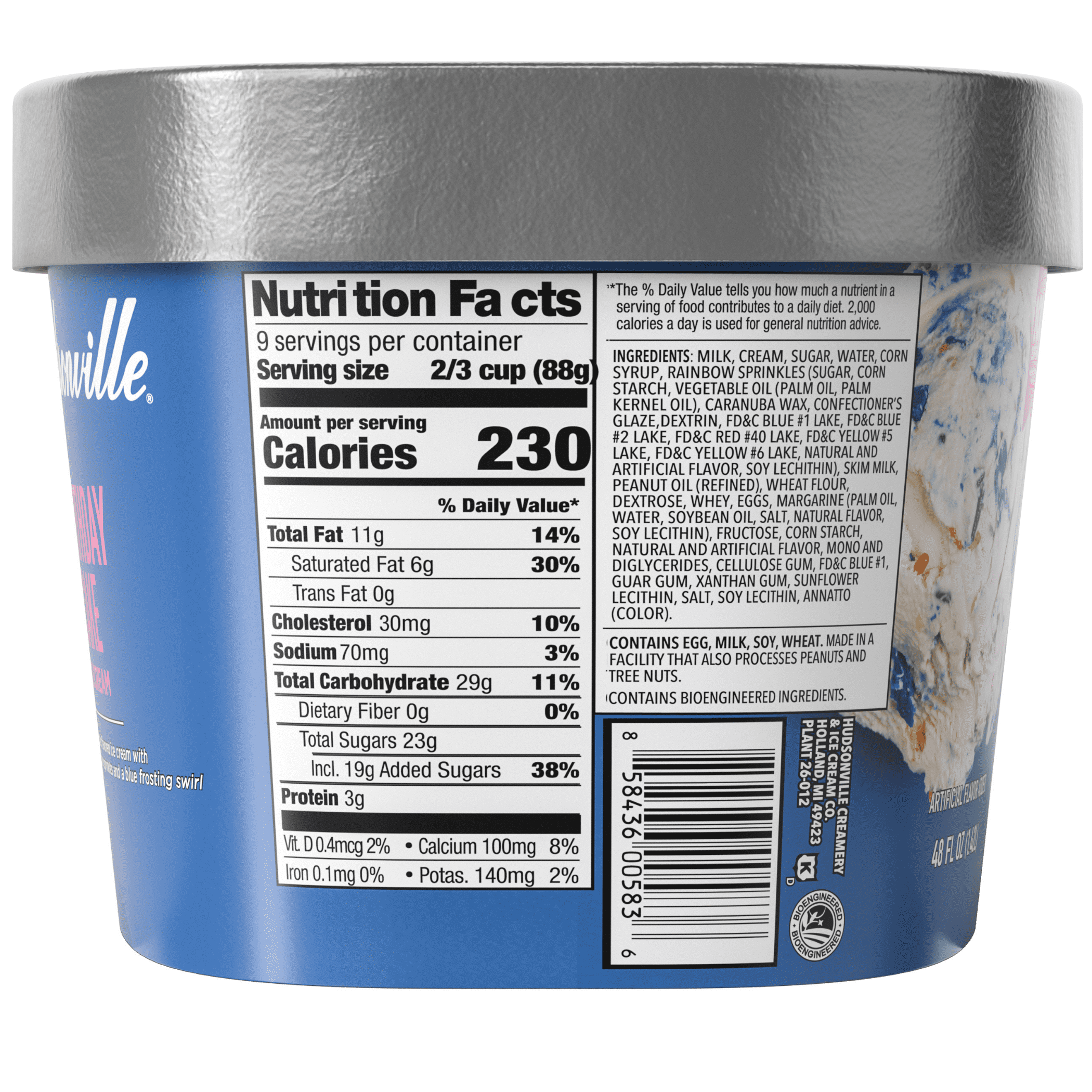 Hudsonville Limited Edition Birthday Cake Ice Cream, 48 fl oz