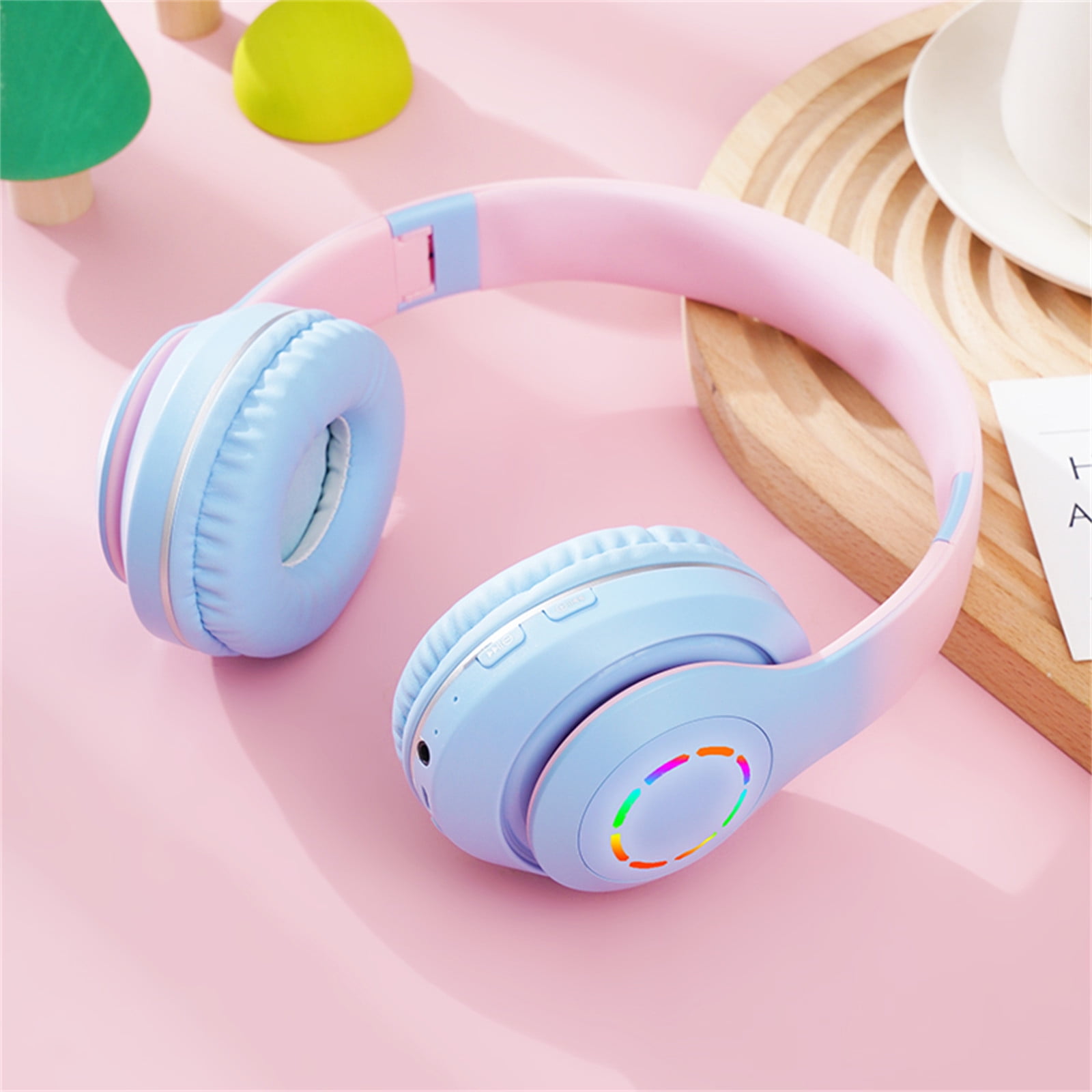 Active Noise Cancelling Headphones Bluetooth Headphones Wireless Headphones Over Ear with Microphone Deep Bass, Comfortable Protein Earpads, 30 Hours Playtime for Travel/Work - Blue