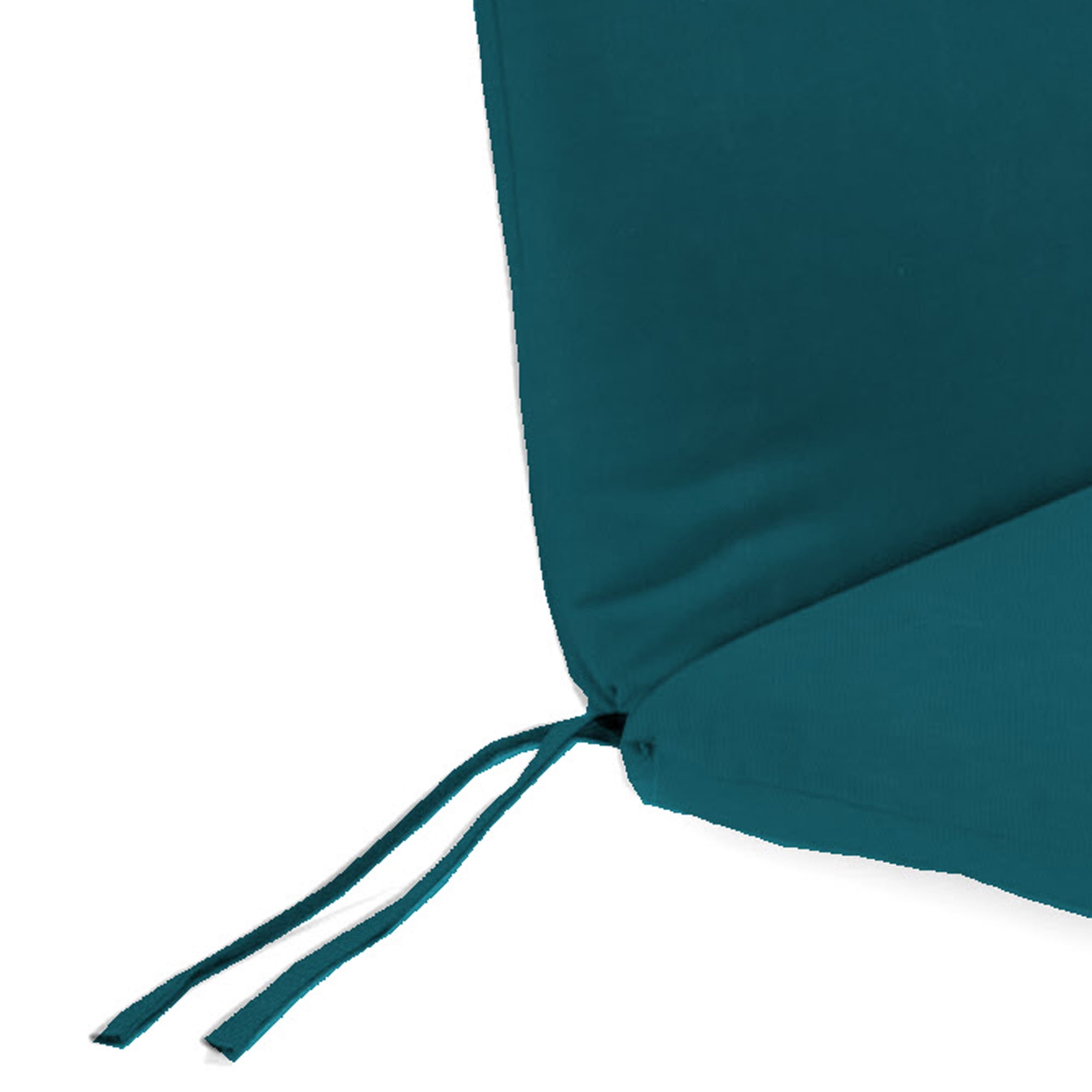 Jordan Manufacturing 74" x 22" Canvas Teal Solid Rectangular Outdoor Chaise Lounge Cushion with Ties