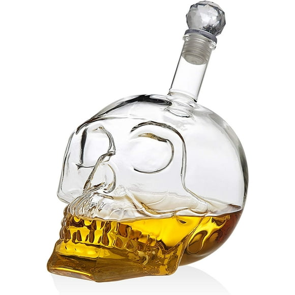 Dispensador de licor Skull Decanter para whisky escocés, vino o vodka
