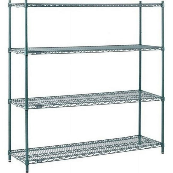18 x 72 x 86 in. Electroplating Starter Shelf Unit, Poly-Green
