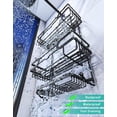 thumbnail image 6 of LEFEE Over the Shower Caddy with 2 Large Capacity Basket Shelves with 2 Soap Rack and 14 Hooks, Over the Shower Head No Drilling Rustproof Shower Caddies for Bathroom,Stainless Steel, 6 of 7