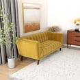 thumbnail image 6 of Tupper Mid-Century Modern Tufted Back Living Room Velvet 78" Sofa in Gold, 6 of 6