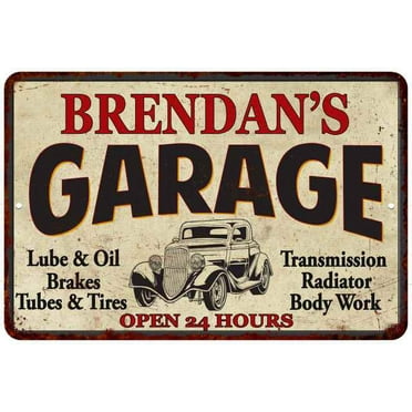 BRENDAN'S Garage Man Cave Metal Sign Decor 8x12 208120014485