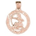 thumbnail image 1 of 14K Rose Gold Zodiac - Sagittarius Pendant - 32 mm, 1 of 3