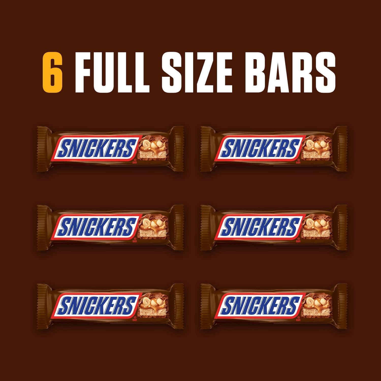 Snickers Chocolate Candy Bars, Full Size Family Share Pack