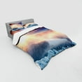 thumbnail image 3 of Ambesonne Winter Bedding Set 3 Pcs, Carpathia Ukraine Europe, Twin, Peach White Blue, 3 of 3