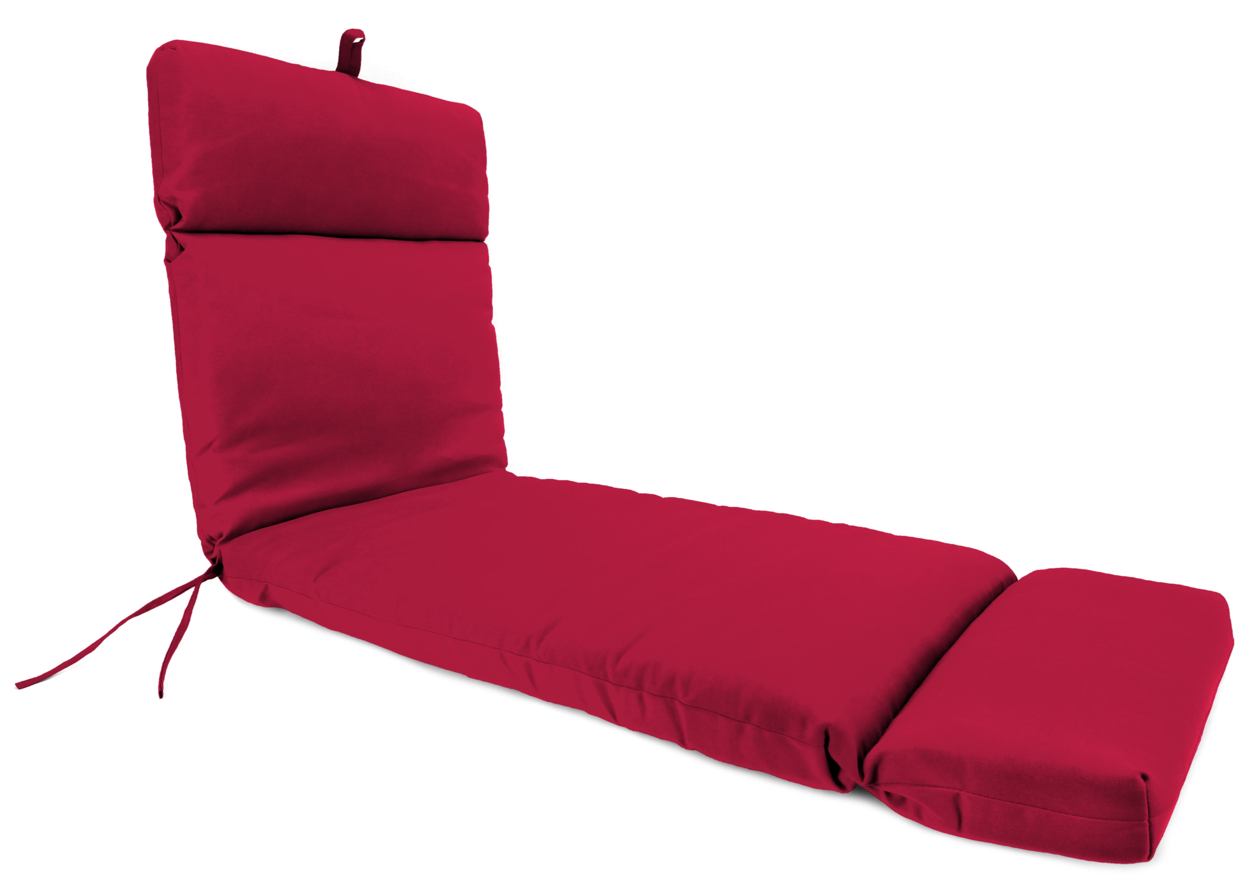 Jordan Manufacturing 72" x 22" Solid Pompei Red Outdoor Chaise Lounge