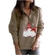 thumbnail image 2 of Pntutb, suéter con cuello en V de otoño e invierno para mujer, suéter de punto de manga larga con cremallera estampada de Papá Noel, suéter para mujer Pntutb Pntutb-2348, 2 of 6