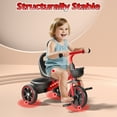 thumbnail image 3 of JoyStone Toddler Tricycle for Ages 1-4 Years, Kids Trike Toddler Bike with Cool Lights, Adjustable Seat & Basket, Red, 3 of 10