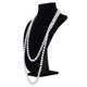 thumbnail image 2 of Collar largo de cadena Yashi con perlas de imitación blancas moda 51335, 2 of 5