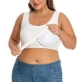 thumbnail image 2 of Plus Size Women's Built In Bra Camisole Top Breathable Comfortable Stretchy Basic Tank Vest for Everyday Wear, 2 of 8