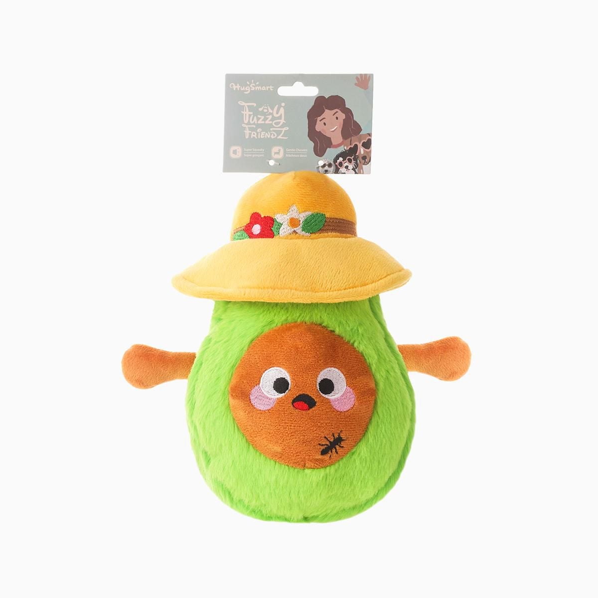 Peluche Hugsmart Picnic Time Picnic Avocat pour chien - Peluche et couinante, pour petits et moyens chiens