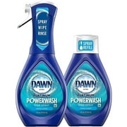 Dawn Platinum Powerwash Dish Spray Starter Kit, Dish Soap, Fresh Scent Bundle, 1 Starter Kit plus 1 Refill (16 fl oz ea)