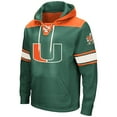 thumbnail image 2 of Men's Colosseum Green Miami Hurricanes 2.0 Lace-Up Hoodie, 2 of 3