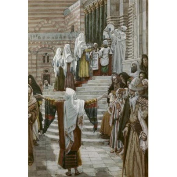 Posterazzi SAL9999927 Presentation of Christ in the Temple James Tissot 1836-1902 French Watercolor Jewish Museum New York USA - 18 x 24 in.