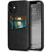 TENDLIN Compatible with iPhone 12 Case/iPhone 12 Pro Case Wallet Design Premium Leather Case with 2 Card Holder Slots
