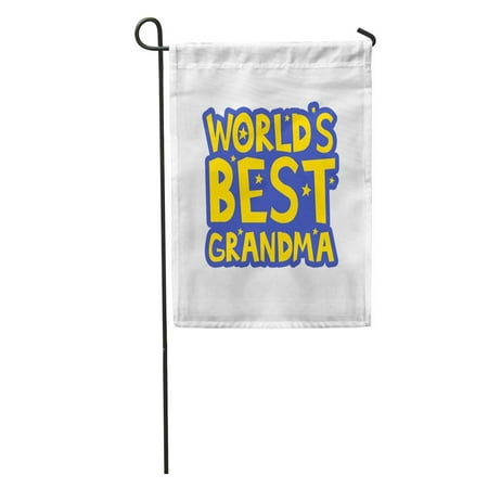 LADDKE Black Worlds Best Grandma Letters Fun Kids Day Drawn Ever Garden Flag Decorative Flag House Banner 12x18 (Best Home Gardens In The World)