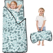 White and Blue Of Animal Print Toddler Nap Mats for Kids Preschool,Sleeping Mat Bag or Kids,Toddler Sleeping Bag,Toddler Nap Mat or Daycare