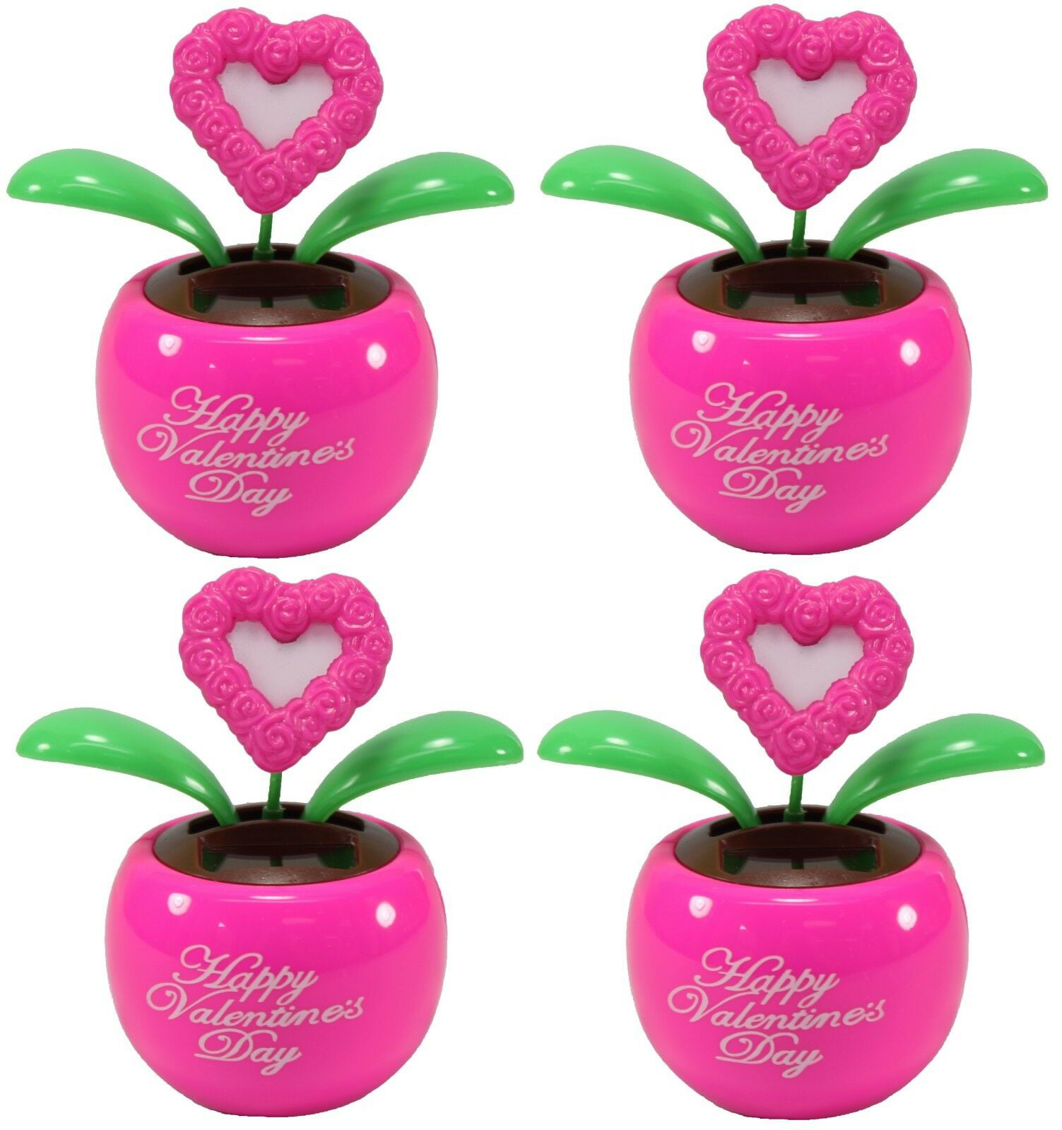 Lovers' Gift  Set of  3~ Red & Pink Heart Dancing Solar Toy for Valentine's Day