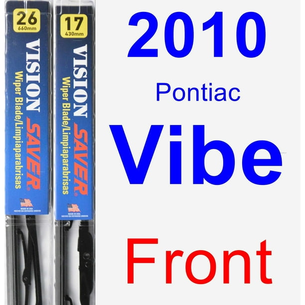 2010 Pontiac Vibe Wiper Blade Set/Kit (Front) (2 Blades) Vision Saver