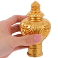 thumbnail image 4 of Miangastore Curtain Rod Head Finials 10Pack Golden Plastic For Homeowners Stable Fit, 4 of 8